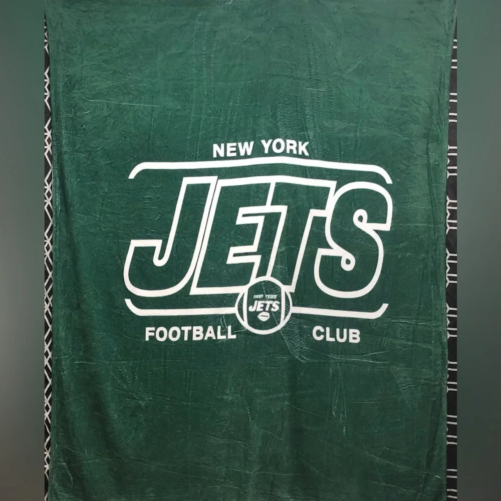 New York Jets football Green Cozy super Soft  Blanket. 80